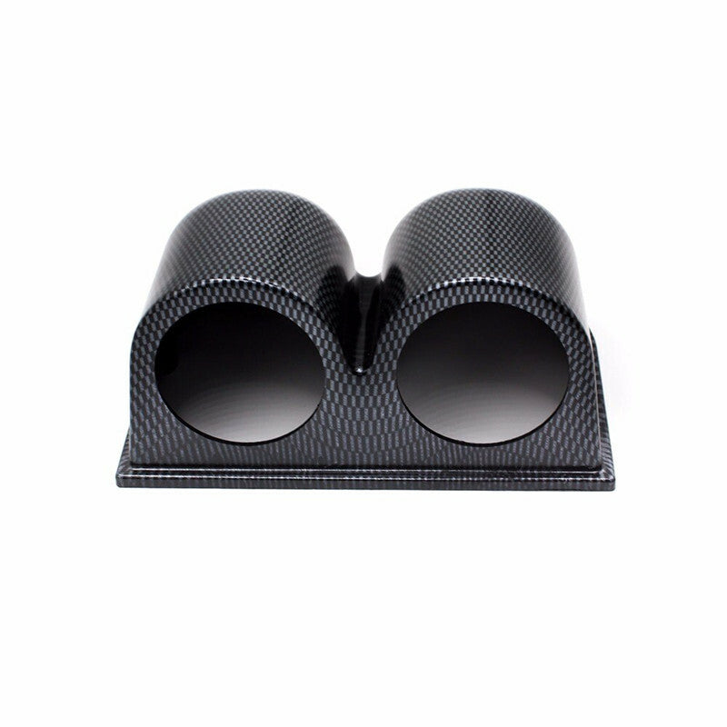 Car Dual Hole Dash Gauge Pod Mount Holder 52mm double holes Gauge Carbon Fiber