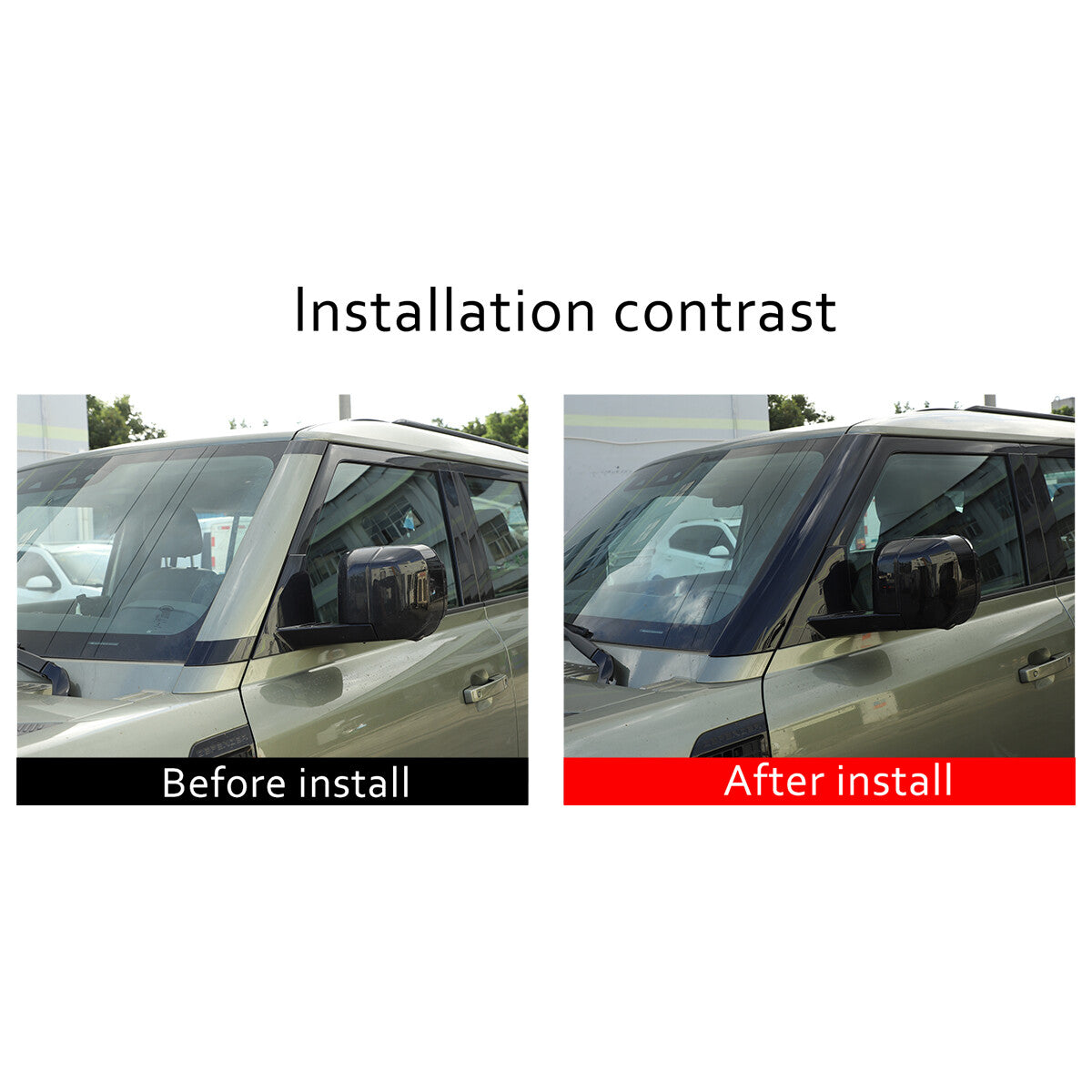 Suitable for Land Rover for Defender 20-23 Gloss Black Windshield A-Pillar Cover Panel - n