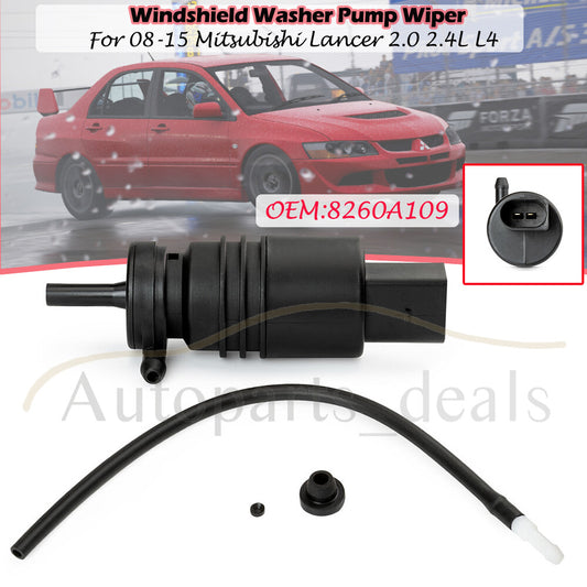 New Windshield Washer Pump Wiper Motor for Mitsubishi Lancer 2.0 2.4L 2008-15 Q