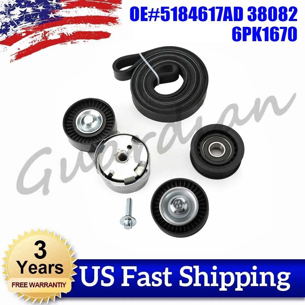 Accessory Belt Tensioner 5184617AD 38082 6PK1670 for Ram for Jeep Grand Cherokee