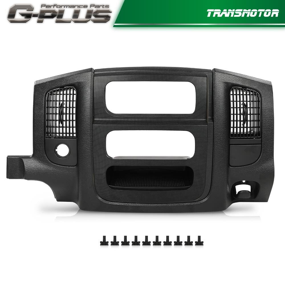 Fit for 02-05 for Ram 1500 Center Dash Trim Bezel Radio Surround Panel Vents Slate Black- v