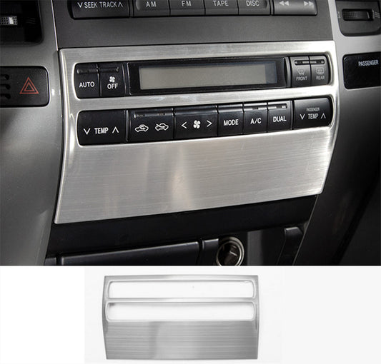 1X Silver Interior Air Condition Panel Cover Trim for Toyota Prado FJ120 2003-09