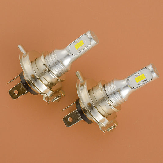 2x H4 9003 LED Bulbs HS1 High-Low Beam Motorcycle Headlight White 6000K v