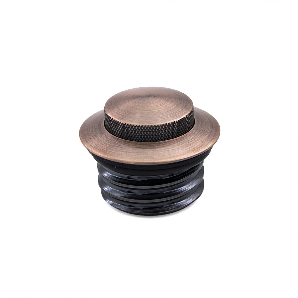 Copper Flush Pop Up Reservoir Vented Fuel Tank Gas Cap for Harley Dyna 1982-2010 Q