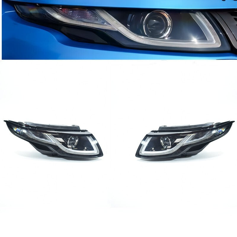 Pair Headlight Assembly for Land Rover for Range Rover Evoque 2016-2019 Front Lamp