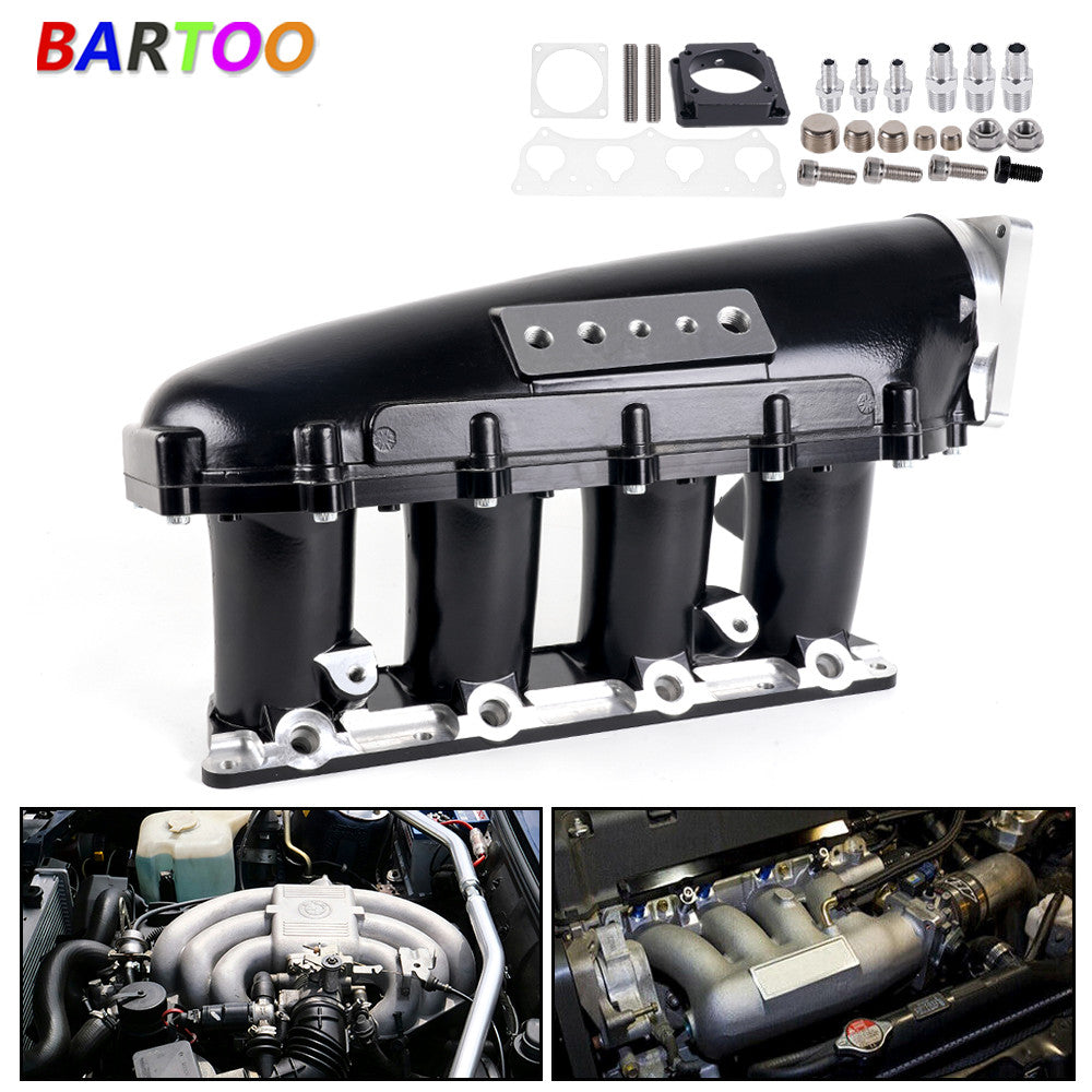 Black Ultra Series Race Intake Manifold Kit for Honda for Civic Si K20A2 2002-2005 Q