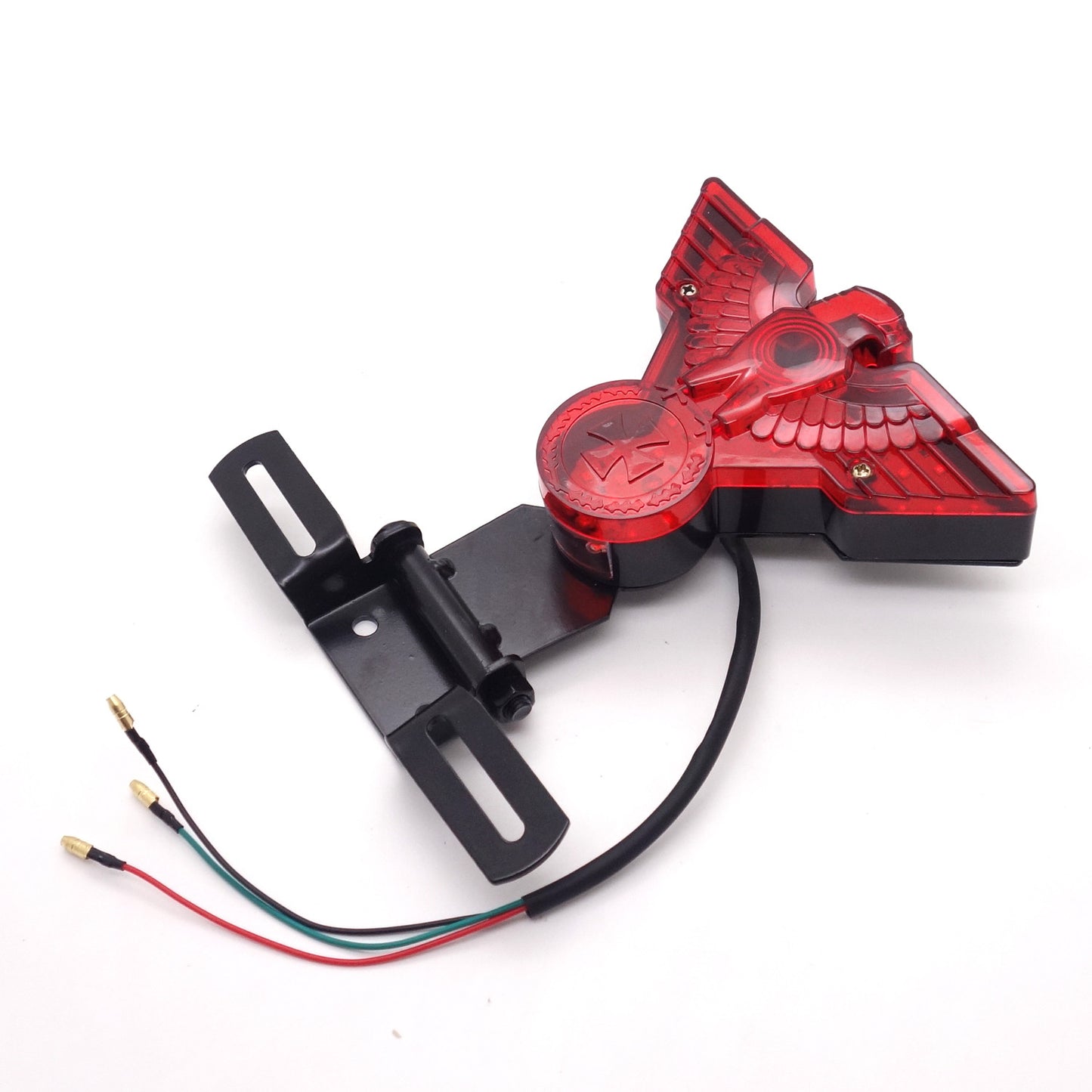 Warbird Hinged LED Rear License Brake Tail Light Lamp for Harley Bobber Chopper Q