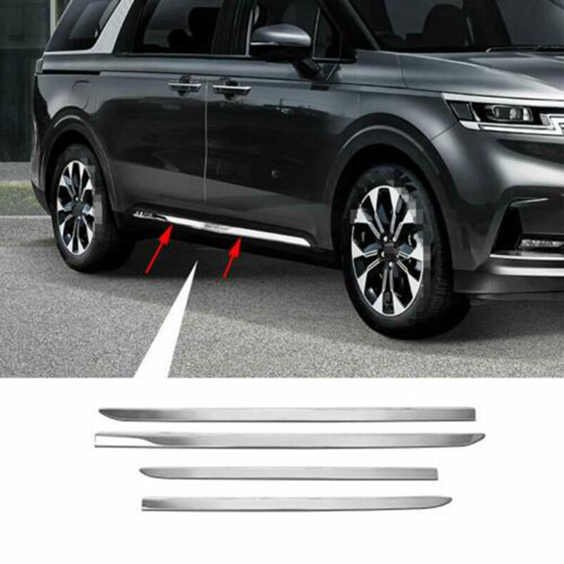 for Kia Carnival 2022-2023 Stainless Car Body Door Side Molding Sill Guard trim