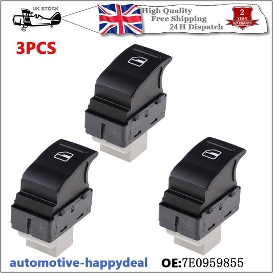 3X ELECTRIC WINDOW SWITCH LEFT PASSENGER SIDE for VW TRANSPORTER T5 T6 7E0959855