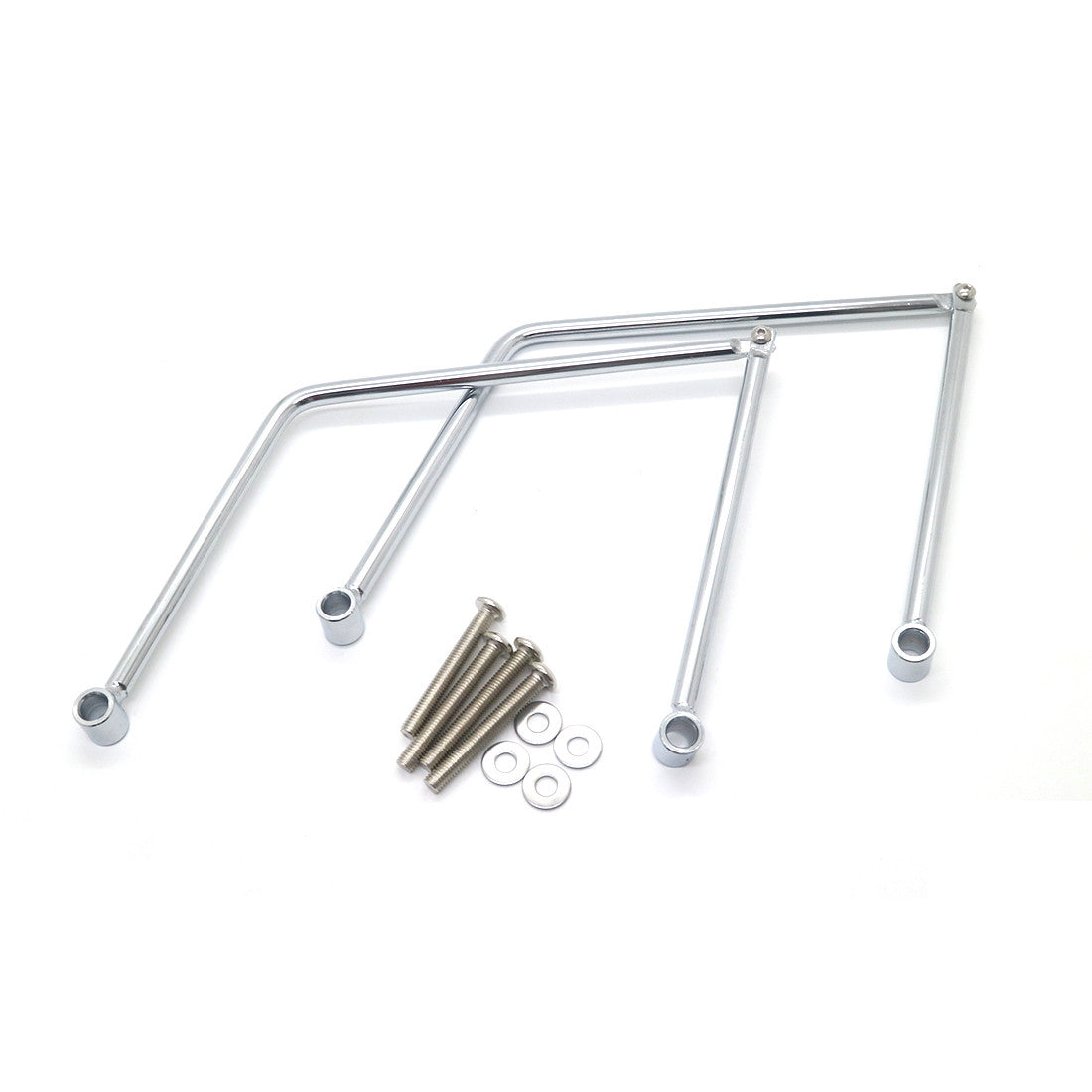 Chrome Adjustable Saddle bag Support Bar Mounts Bracket for Harley for Honda for Suzuki Q
