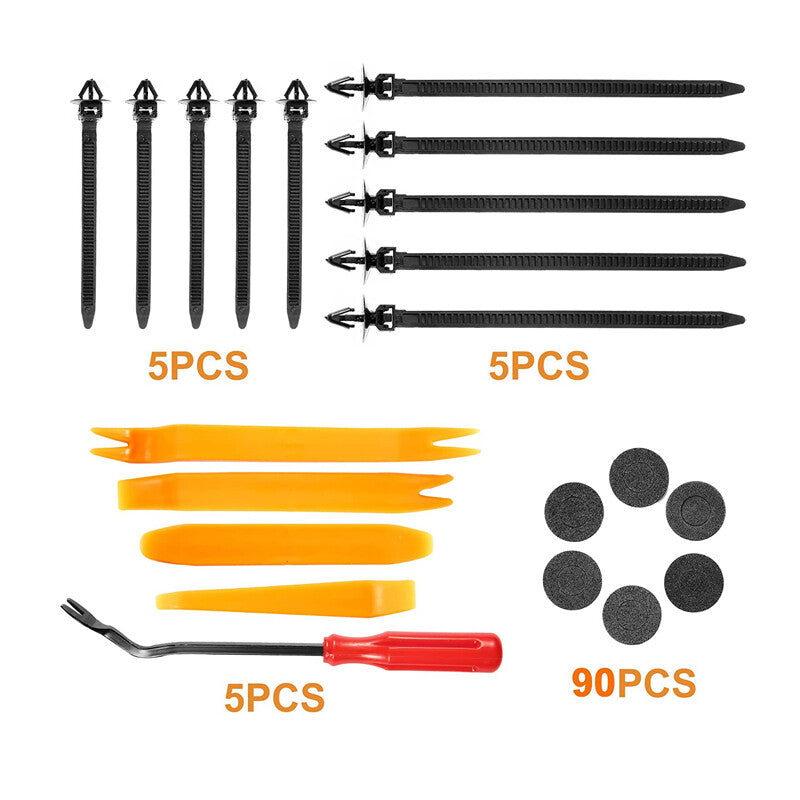 925-piece pack of car body rivet decoration door panel clips with makeup remover - n