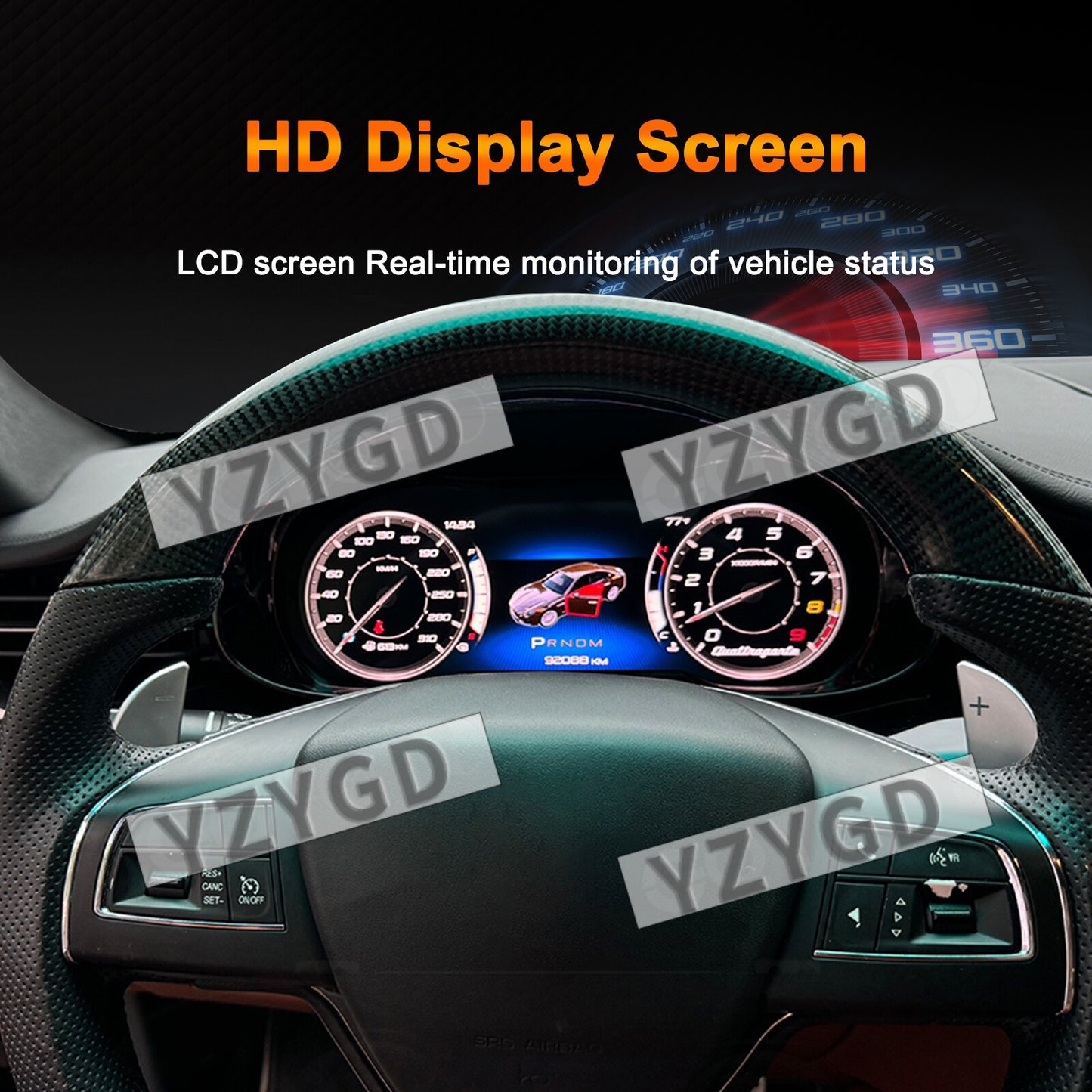 for Maserati Quattroporte 2014-2022 LCD Digital Cluster Instrument Speedometer Q
