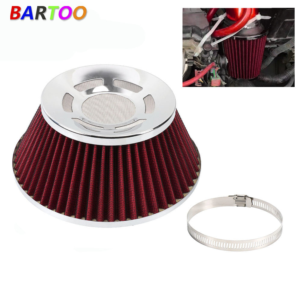 3 76mm High Flow Dry Red Air Filter Cold Air Intake Air Filter Mushroom Head Q