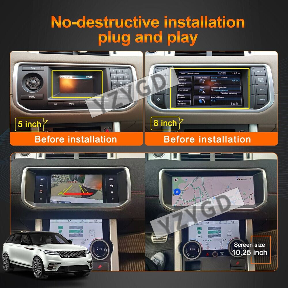 Android for Land Rover for Range Rover Evoque 2011-2018 Carplay Car Radio GPS Screen