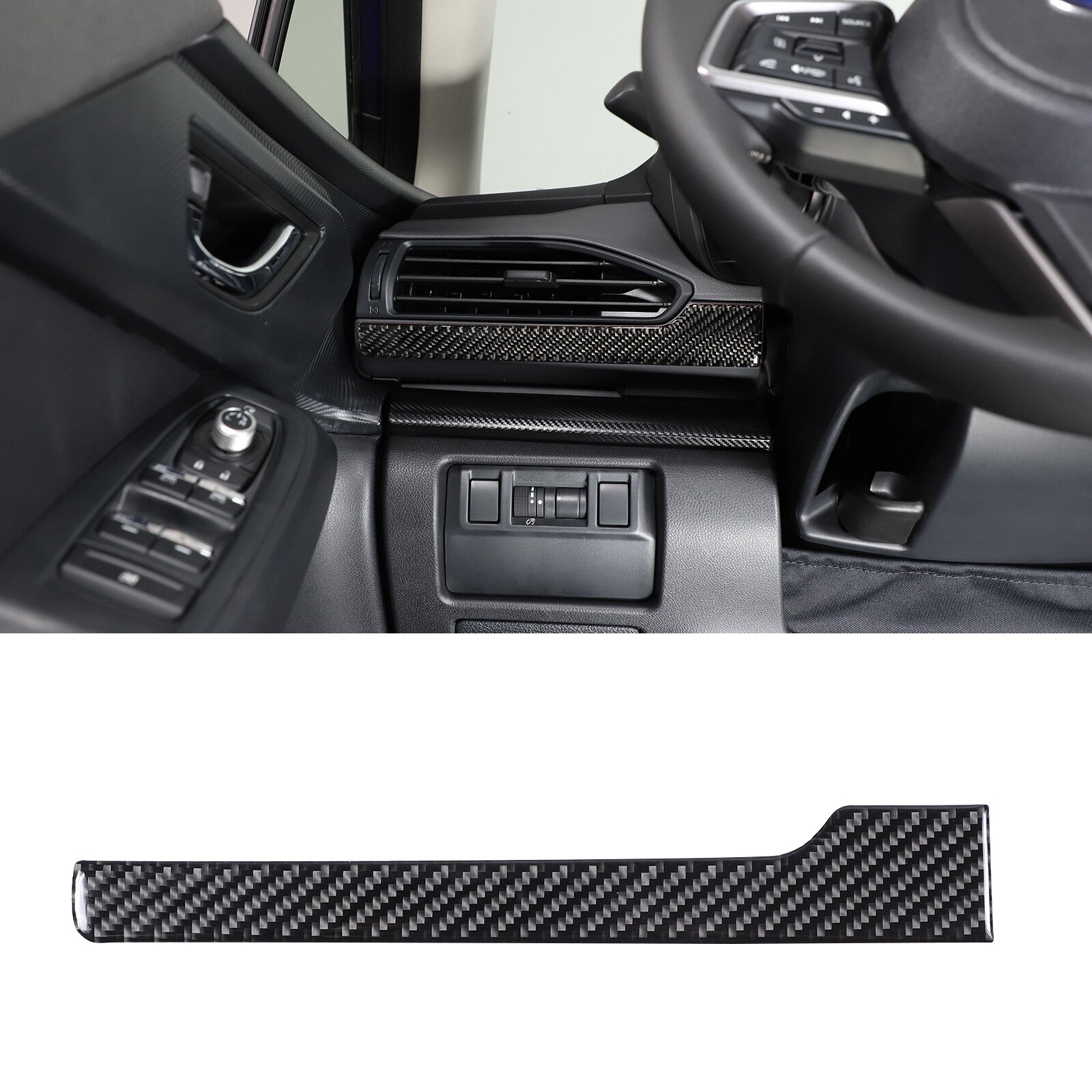 Carbon fiber dashboard trim for Subaru Crosstrek 2023-24 n