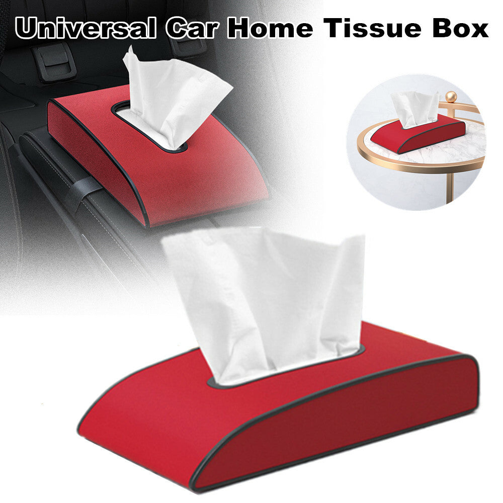 Car tissue box center armrest cushion cover, household paper storage box, decorative red - n