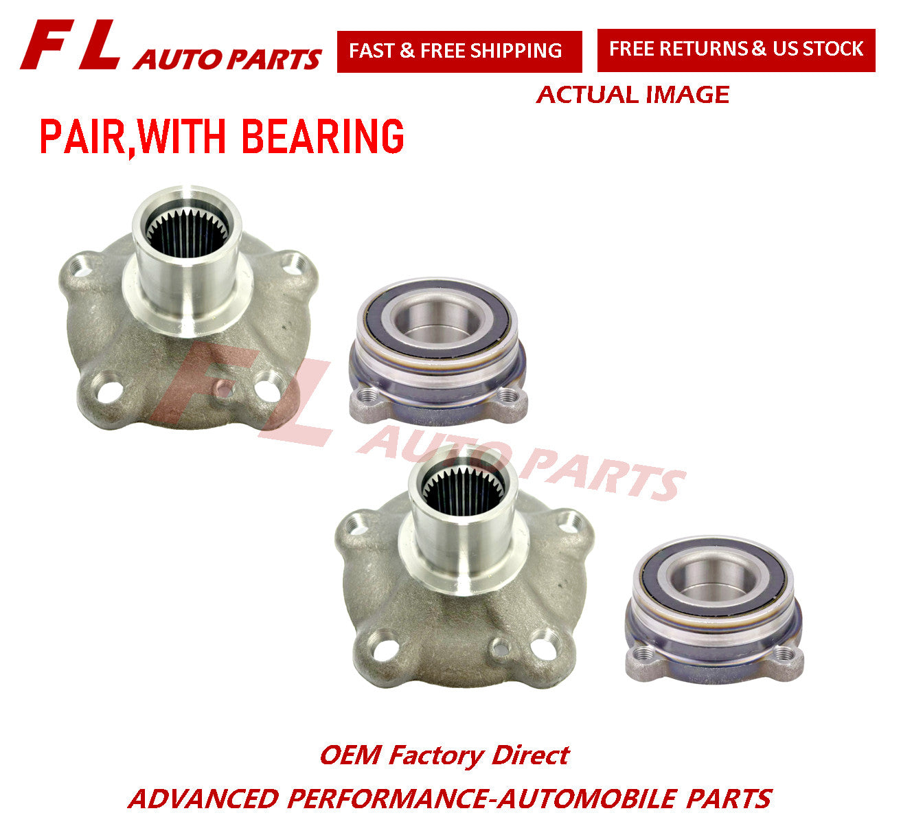 Rear Wheel Hub Bearing Assembly for BMW M2 M3 M4 GTS F80 F82 F83 33402283220 2PC