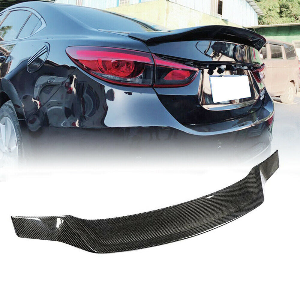 Real Carbon Fiber Rear Trunk Spoiler Wing Fit for Mazda 6 Atenza Sedan 2014-2019