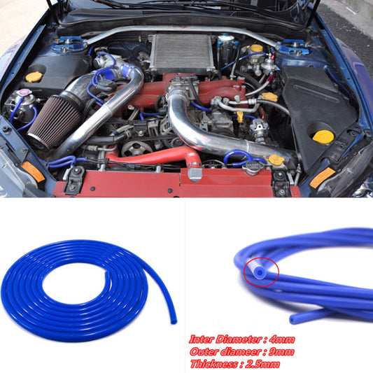Car Blue 16.4ft PipelinVehicle Silicone Tubing Vacuum Tube 4mm Hose Tubing Pipe
