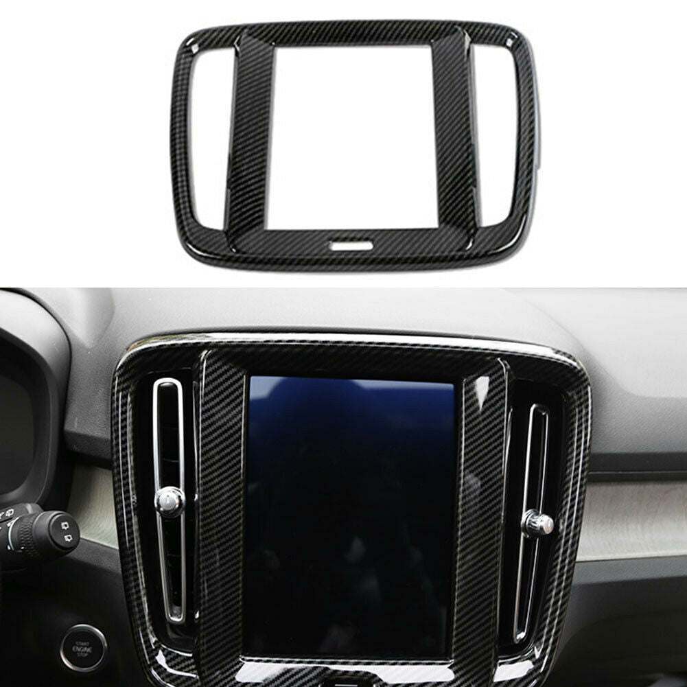 Carbon Fiber Interior navigation decor cover trim Frame for Volvo XC40 2019-2022
