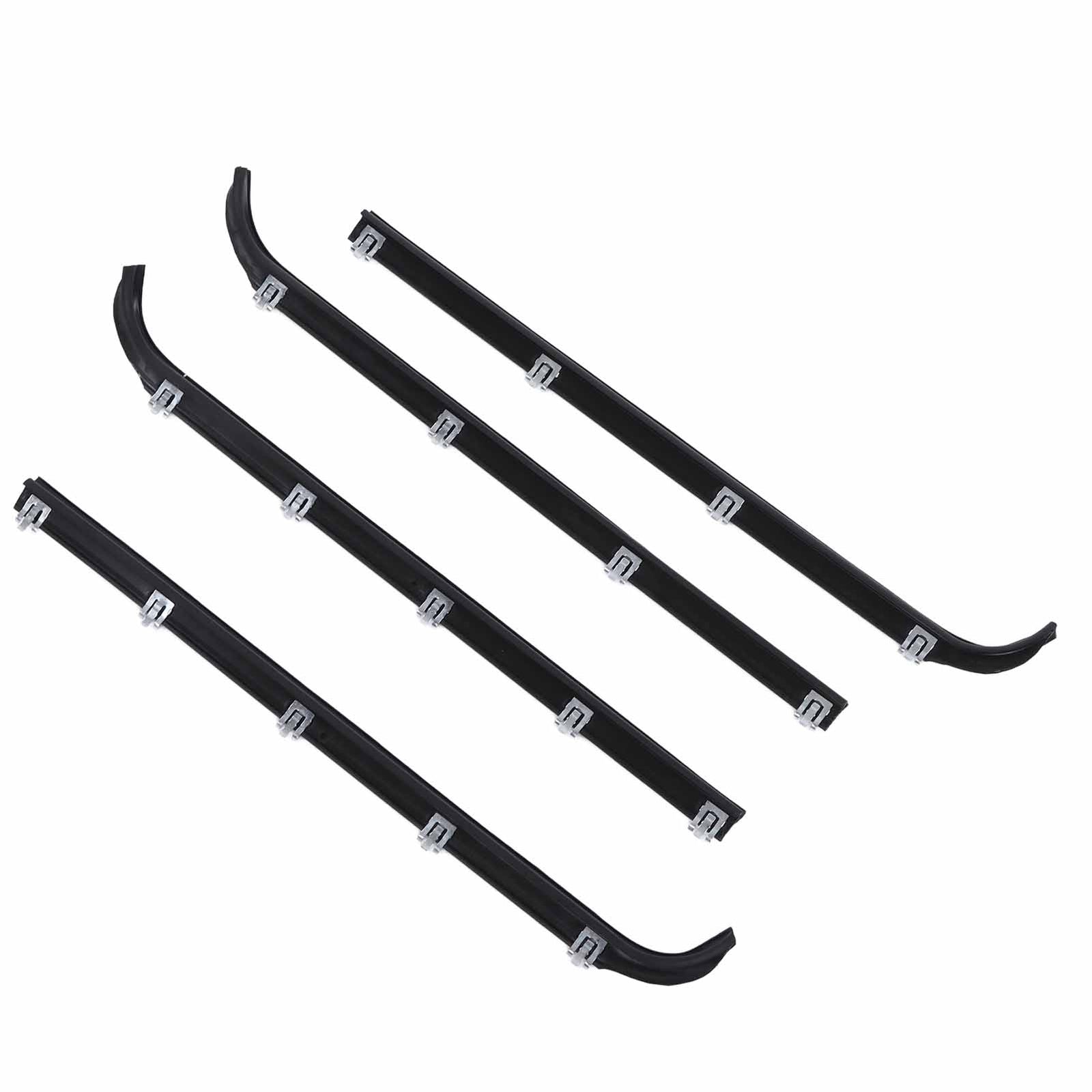 Hot 4pcs Window Sweep Felts Seals AM41543318 Weatherstrip Kit Part For F150