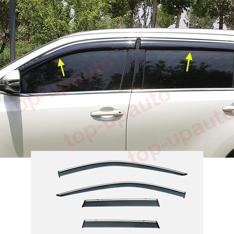 for Toyota for Corolla Cross 2022 W/chrome Window Visor Vent Shade Sun Rain Guard 4x
