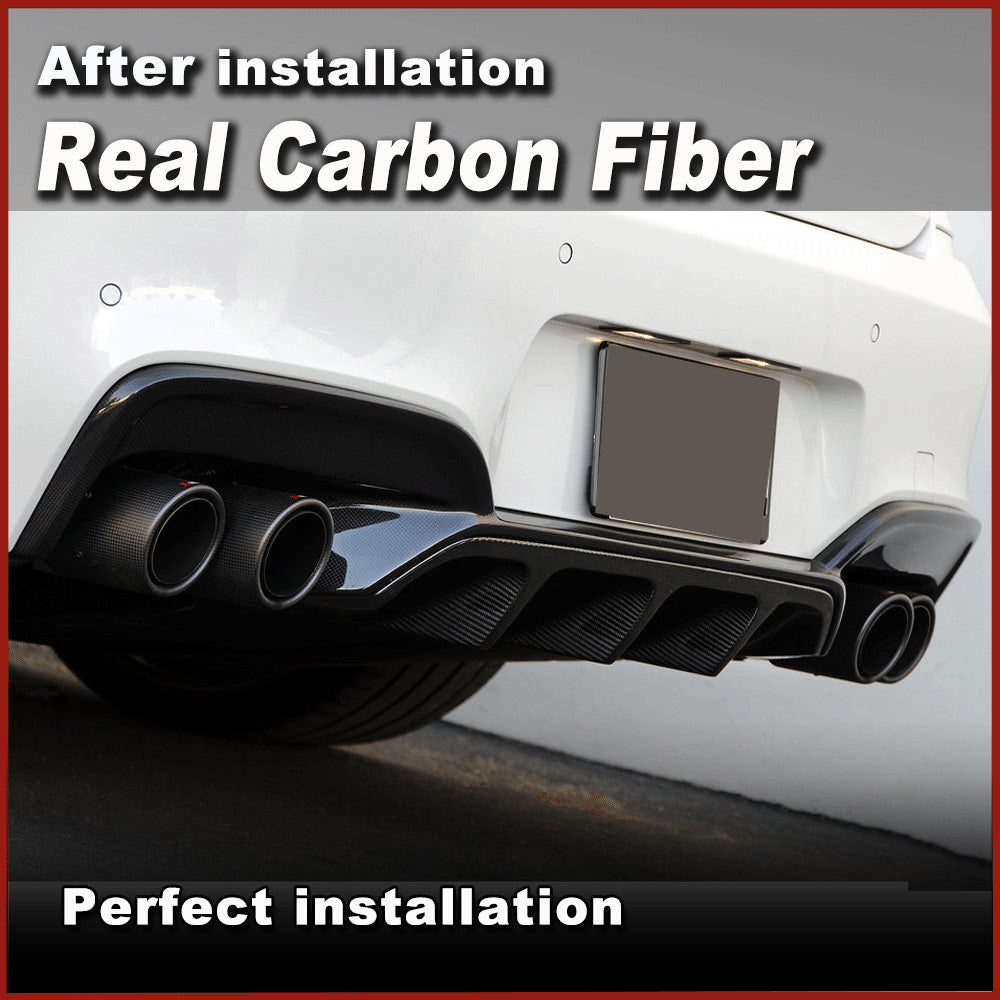 Fit for BMW 6Series F06 F12 F13 M6 Bumper 2013-17 REAL Carbon Rear Diffuser Lip