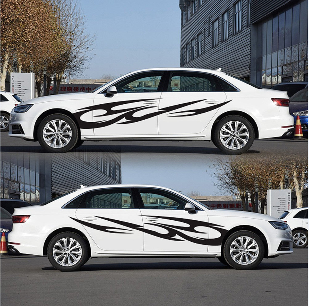 Car DIY Stickers Set Full Body Vinyl Decals Auto Label Decor Waterproof Trim