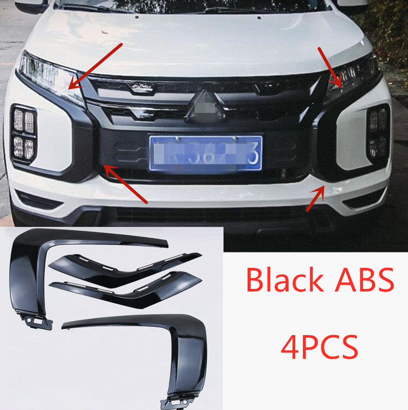 Black Front Replace Bumper Side Strips For 2020-2022 Outlander ASX B n