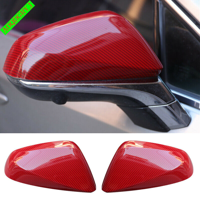 Red Carbon Fiber Side Rearview Mirror Trim Cover for LEXUS NX200t300h 2015-2021