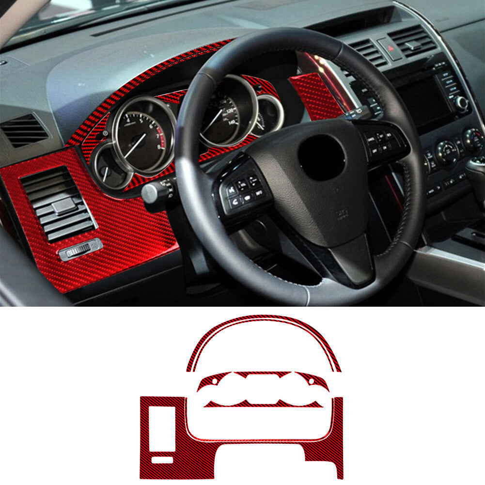 4Pcs Carbon Fiber Rear Window Control Cover Trim for Subaru Forester 2009-2013 v