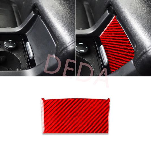 Red Carbon Console Storage Box Rear Cover for Land Rover Discovery Sport 2015-19