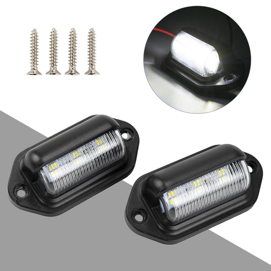 2* LED License Plate Light Lighting License Plate Trailer Universal Tail Light Q