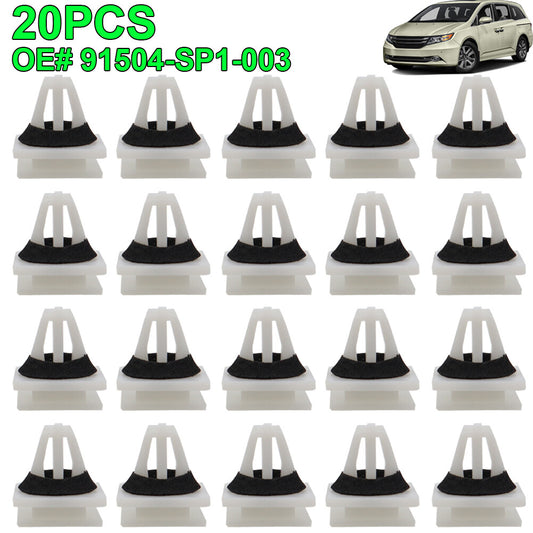 20x for Honda for Acura Side Skirt Sill Moulding Rocker Cover Trim Clips 91504SP1003