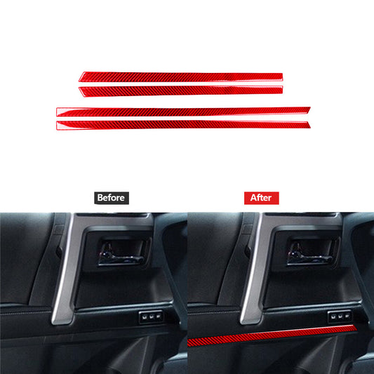 2X Red Carbon Fiber Door Speaker Cover Trim for Jetta Sedan 2011-2014 v
