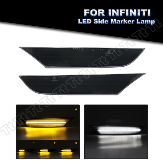 Sequence Switch LED Side Marker Signal Lights for 03-06 for Infiniti G35 Sedan- v