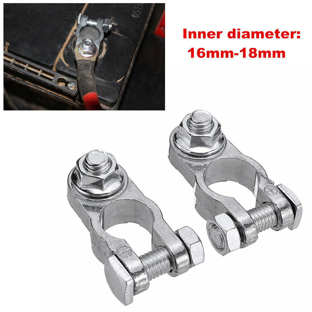 2pcs Car battery clamp terminal connector, aluminum-zinc terminals, 16-18mm copper. n