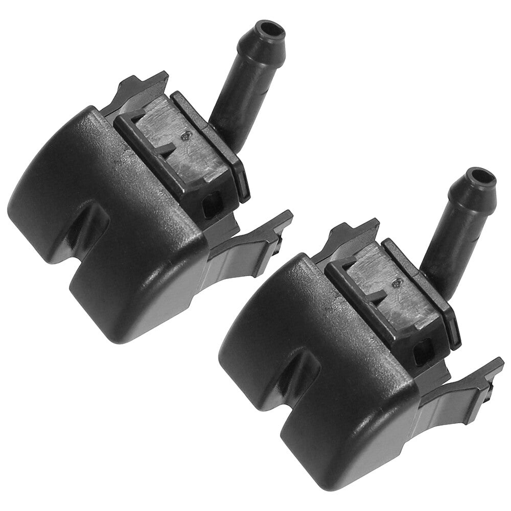 Set of 2 For 3 Series E46 Front Windshield Washer Nozzles Spray Jet Black