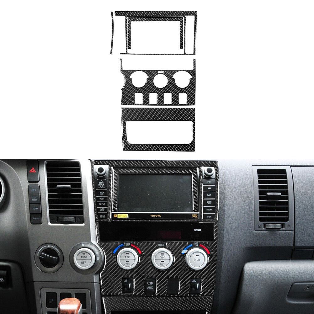 12Pcs Interior Decor Set Cover Trim Carbon Fiber for Honda CRV 2017-2021 v