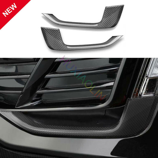 for Cadillac CT5 2020-24 GL Carbon Fiber Look Front Fog Lamp Light Strip Trim 2P