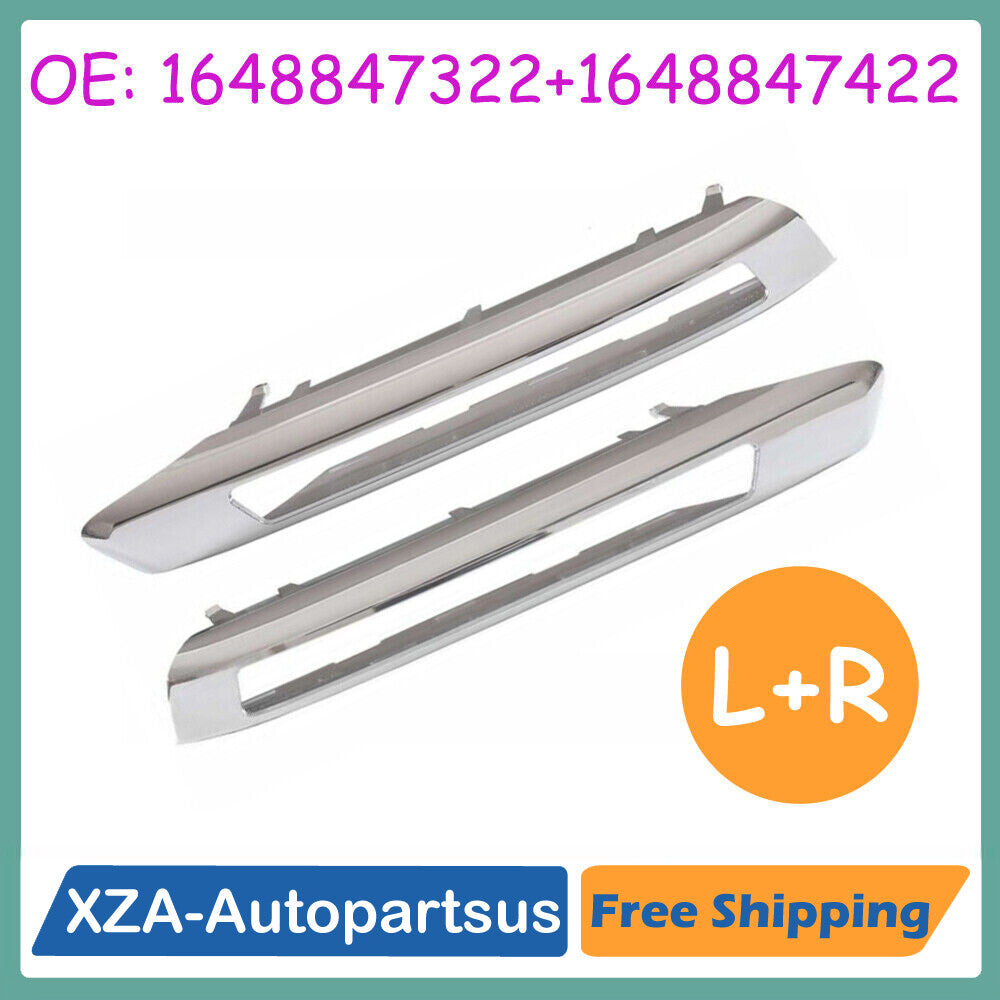 Front Left+Right Bumper Grille Fog Light Lamp Cover for Benz GL350 GL450 X164