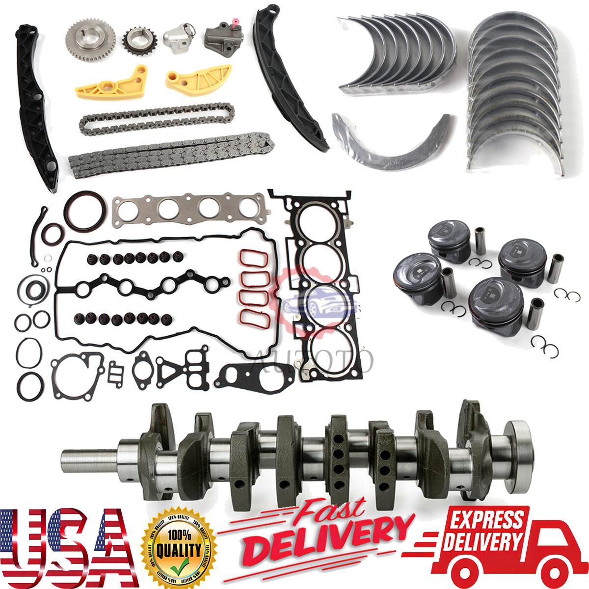 G4KJ Timing Chain Kit Piston Set 23040-2G500 Gasket Kit Crankshaft for Hyundai