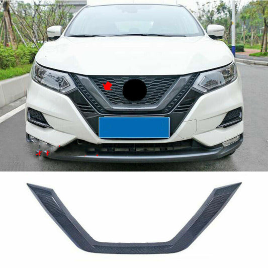 Carbon Fiber Front grill U-Style Molding Cover Trim for Nissan Rogue Sport 20-21