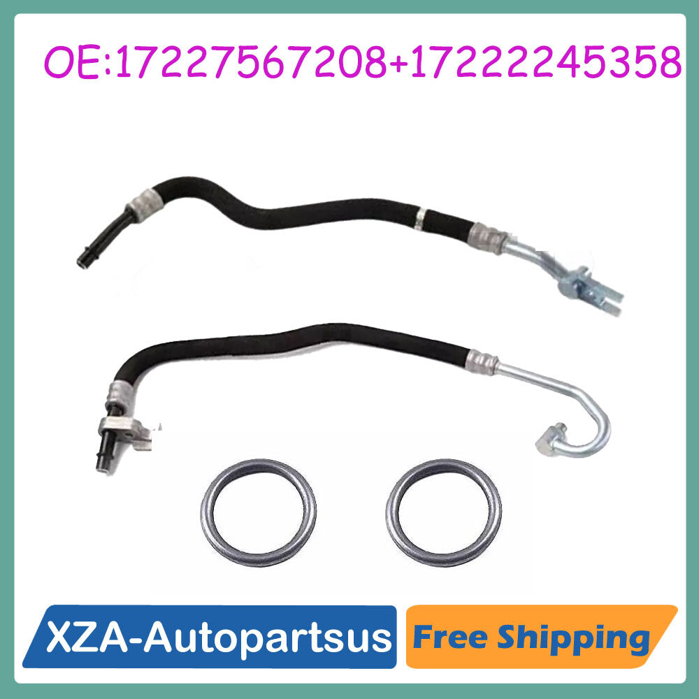 2pcs NEW Inlet & Outlet Engine Oil Cooler Lines for BMW E90 E91 E92 335i Q