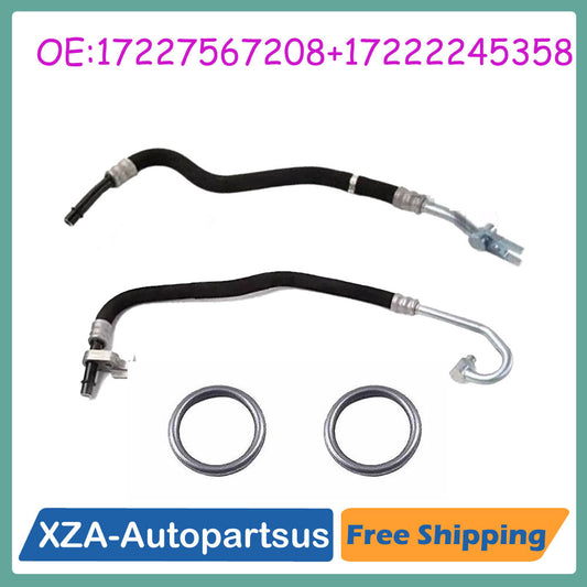 2pcs NEW Inlet & Outlet Engine Oil Cooler Lines for BMW E90 E91 E92 335i Q