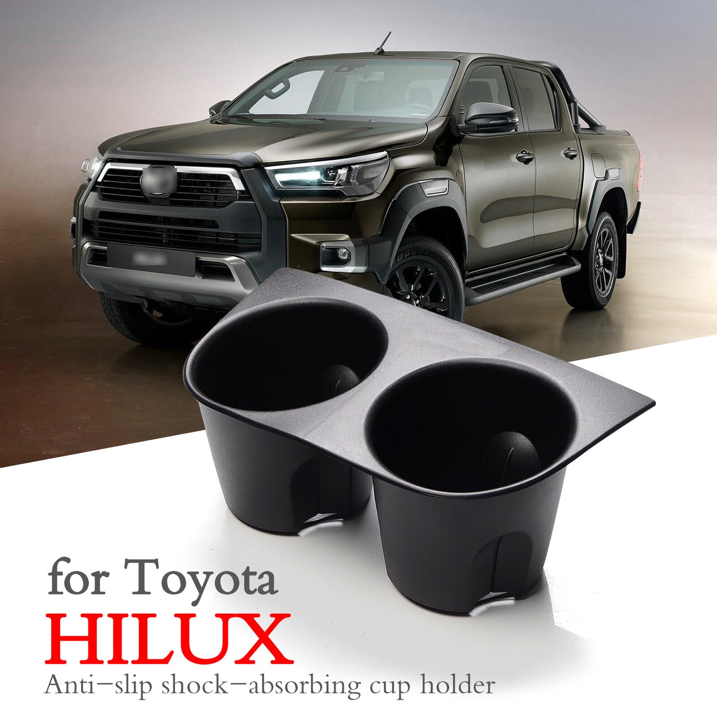Water Cup Holder Storage Box for Toyota Hilux SR5 4x4 2015 - 2022 REVO Central