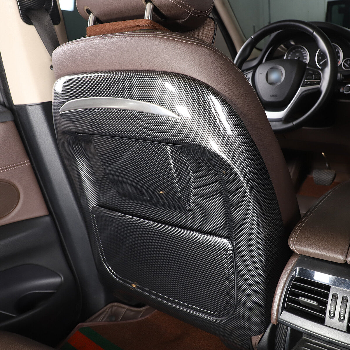 Carbon fiber ABS front and rear for seat panel covers for X5 F15 X6 M F86 2014-2018 n