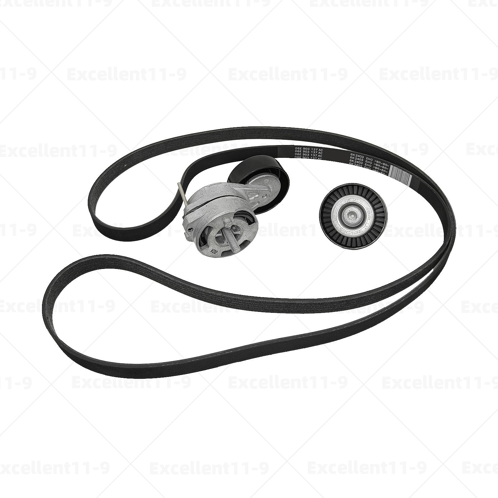 6PK2403 Belt Tensioner Drive Kit 06E903137AC for Audi A4, A5, Q5, CALB, CALA 3.2L - n
