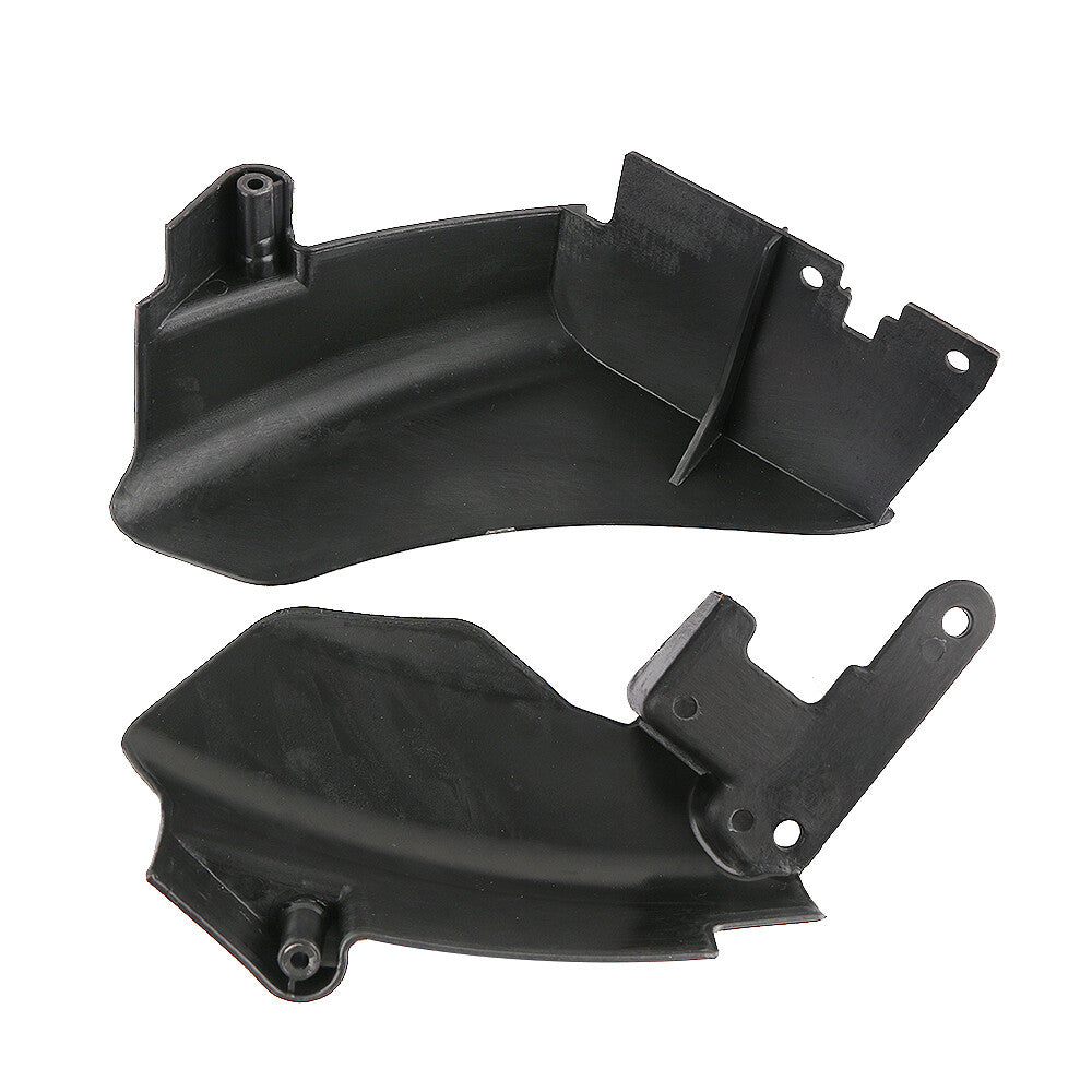 Mid-frame air deflector decorative heat shield kit, black, for Harley Dyna 2006-18