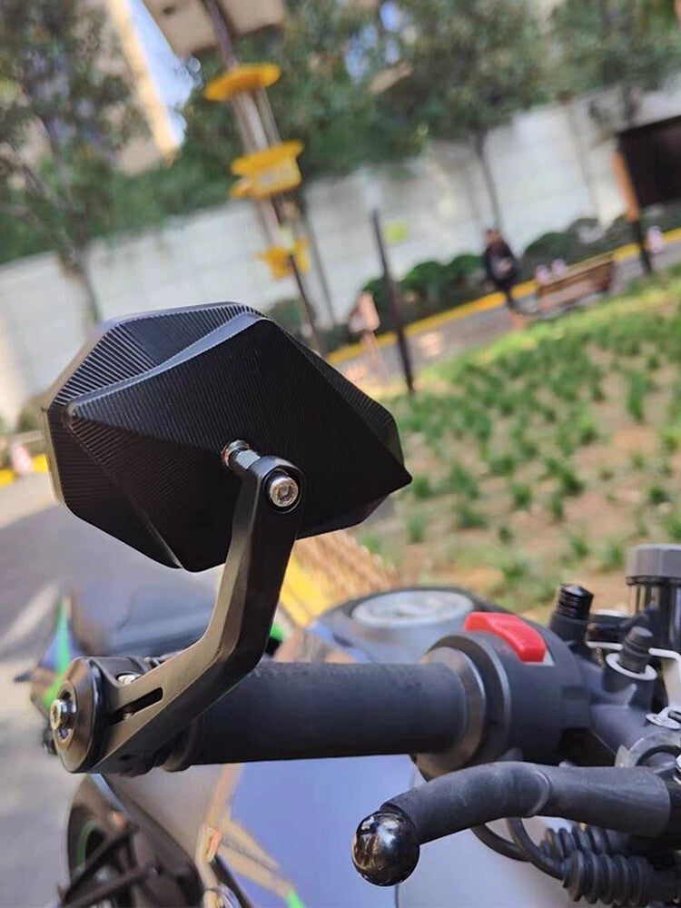 Motorcycle Handle Bar End Mirrors + Adapter for Yamaha MT07 MT09 MT10 FZ07 FZ09